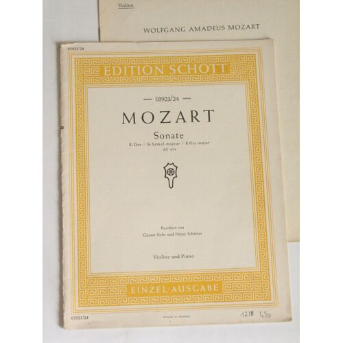 Mozart Sonate En Si Bémol Majeur