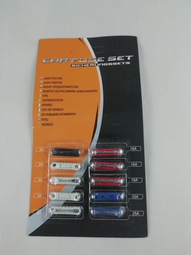 Set De 10 Fusibles Pour Voiture Auto Moto Camion 5a 8a 16a 25a