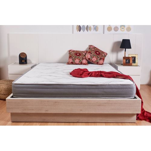 Matelas Mousse 140x190 Cm - 16 Cm D'épaisseur - 7 Zones Confort, Tessuto Strech Lovat