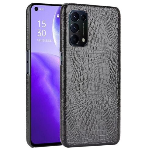 Étui Pour Classique Élégant Oppo Reno5 5 5g/Oppo Find X3 Lite Mode Classique D'alligator Housse De Protection Compatibilité Anti Éraflure - Noir