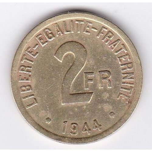 France 2 Francs 1944 Frappé À Philadelphie