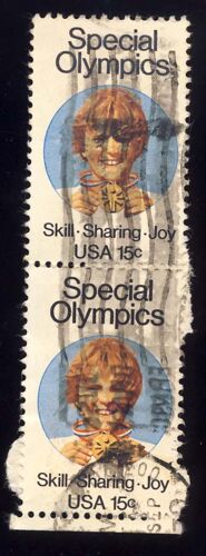 Timbre U S A, Special Olympics Skill Sharing Joy, 15 Cents, Oblitéré