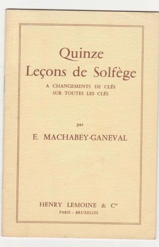 15leçons De Solfège  À Changements De Clés Sur Toutes Les  Clés