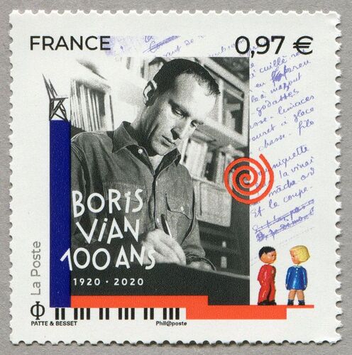 Centenaire De La Naissance De Boris Vian Poète, Romancier, Musicien Année 2020 N° 5383 Yvert Et Tellier Luxe