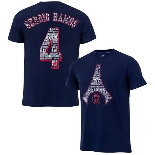 Xxl - T-Shirt - Sergio Ramos - Psg - Collection Officielle - Coton - Manches Courtes