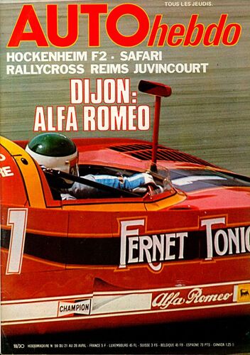 Auto Hebdo N° 59 Du 14/04/1977
