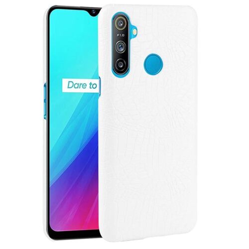 Classique Élégant Étui Pour Realme C3 Mode Classique D'alligator Anti Éraflure Housse De Protection Compatibilité - Blanc