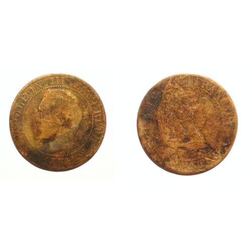 5 Centimes Napoleon Iii Tête Nue 1854w