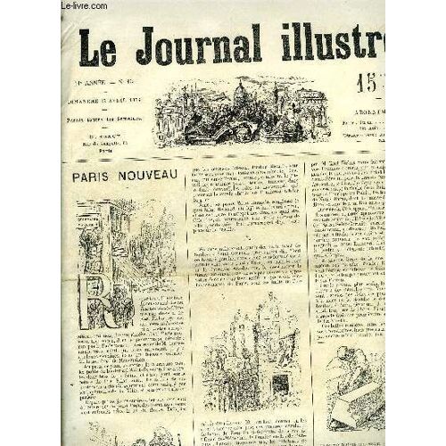 Le Journal Illustre N° 15 - Paris Nouveau Par Alfred D Aunay, Panorama A Vol D Oiseau, Pris Au Dessus Des Ponts Du Boulevard Saint Germain