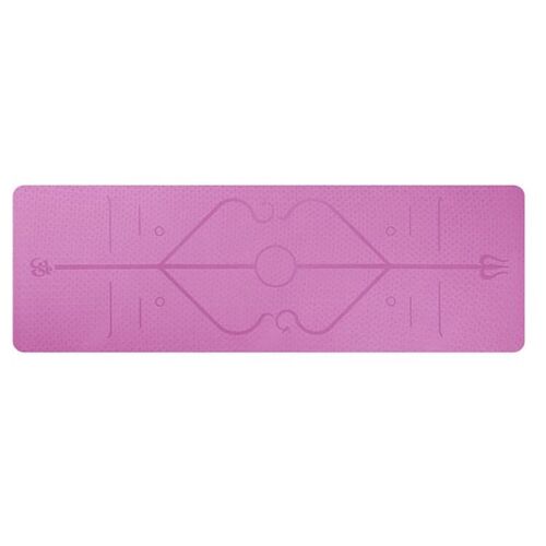 Tapis De Yoga En Tpe Avec Ligne Antidérapante Pour Tapis De Gymnastique De Fitness Environnemental Pour Débutants, Rose