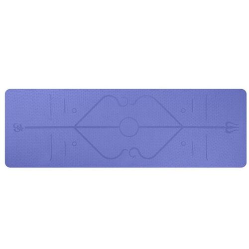 Tapis De Yoga En Tpe Avec Ligne Antidérapante Pour Tapis De Gymnastique De Fitness Environnemental Pour Débutants, Violet Clair