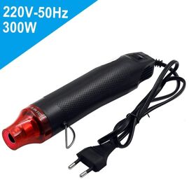 1pc 220V électrique chaleur pistolet à air chaud avec support outil de bricolage de siège, Noir
