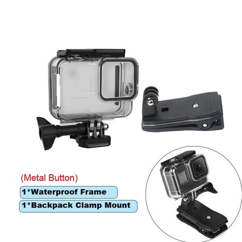 60m boîtier étanche sous marin pour GoPro Hero 8 coque de protection boîtier noir caméra lentille filtres 60M plongée natation ensemble Bundle 2