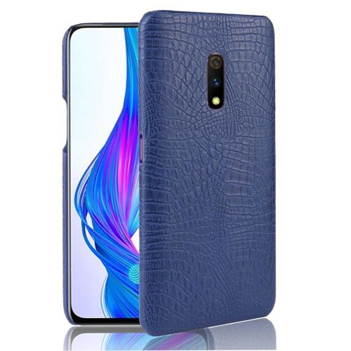 Classique Élégant Étui Pour Realme X/Oppo K3 Anti Éraflure Compatibilité Housse De Protection Mode Classique D'alligator - Bleu
