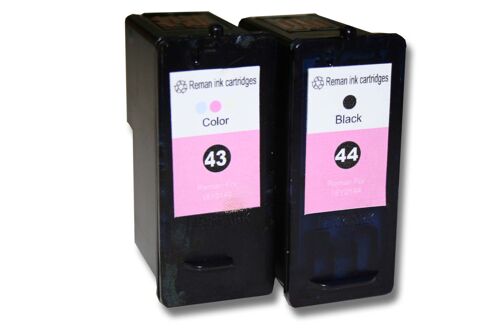 vhbw 2x cartouches remplacement pour Lexmark 41a, 41, 43, 42a, 44XL, 42, 44 - Set noir, CMY
