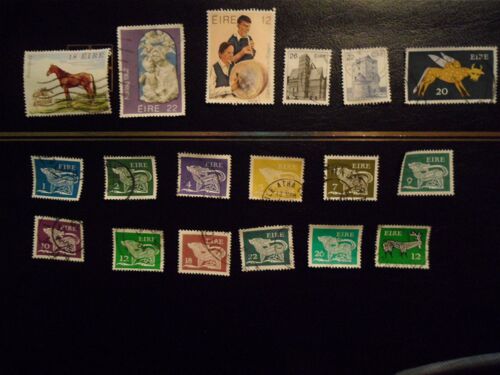 18 Timbres D'irlande Tous Différents