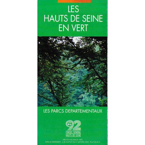Les Hauts-De-Seine En Vert, Les Parcs Départementaux