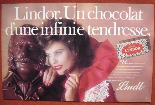 Publicité Papier - Chocolat Lindor De Lindt De 1983
