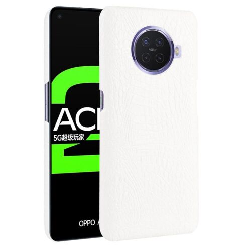 Classique Élégant Étui Pour Oppo Ace2 Compatibilité Anti Éraflure Mode Classique D'alligator Housse De Protection - Blanc