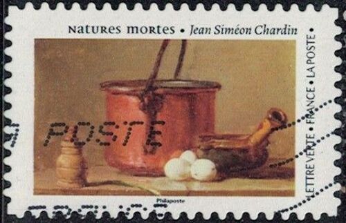 France 2023 Oblitéré Natures Mortes Jean Siméon Chardin Ustensiles De Cuisine Chaudron Poêlon Et Oeufs Y&t Fr 2343 Su