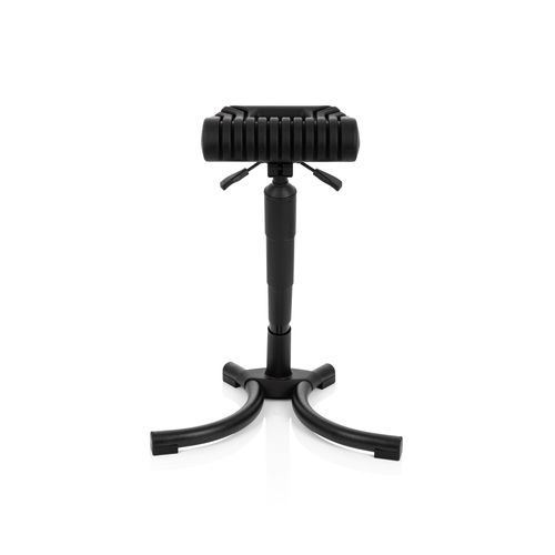Tabouret Assis-Debout / Tabouret De Travail Top Work 33 Similicuir Noir Mousse Métal Hjh Office