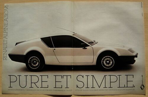 Publicité Papier - Voiture Renault Alpine De 1982