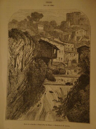 Thiers (Puy De Dome) - Bords De La Durolle - 1876
