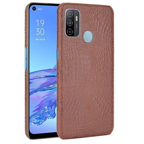 Classique Élégant Étui Pour Oppo A53/Oppo A32 Housse De Protection Compatibilité Anti Éraflure Mode Classique D'alligator - Le Brun