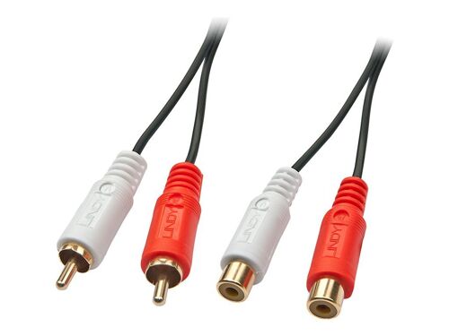 Lindy Premium - Rallonge de câble audio - RCA mâle pour RCA femelle - 2 m