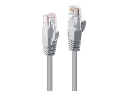 Lindy - Cordon de raccordement - RJ-45 (M) pour RJ-45 (M) - 15 m - UTP - CAT 6 - moulé, sans crochet, bloqué - gris