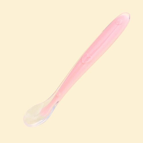 Cuillère En Silicone Souple Pour Bébé, 1 Pièce, Ustensiles, Cuillère À Détection De Température, Couleur Bonbon, Outils D'Alimentation Pour Enfants