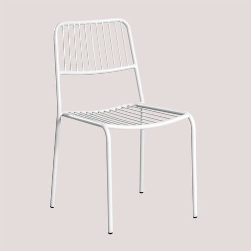 Pack De 4 Chaises De Salle À Manger Empilables Elton Blanc Gardenia