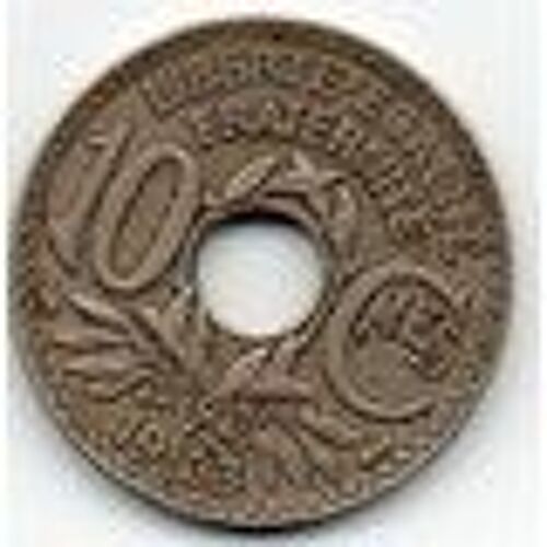 10 Centimes De Francd De 1933.Tbe.