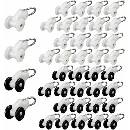 Rouleaux Planeur De Rideau 40 Pieces Crochet Pergola Rail Rouleaux De Rail De Rideau Roue De Poulie En Metal Crochet Rideaux Coulissants Rouleaux De Tringle A Rideaux Glisseur Rail Rideaux Goodnice