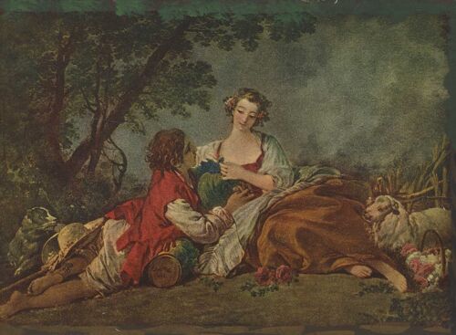 Carte Postale D'une Reproduction D'un Tableau De Boucher : "La Musette", Musée Du Louvre