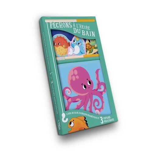 La Pieuvre - Livre De Bain, Hameçon Magnétique Et 3 Copains Aquatiques