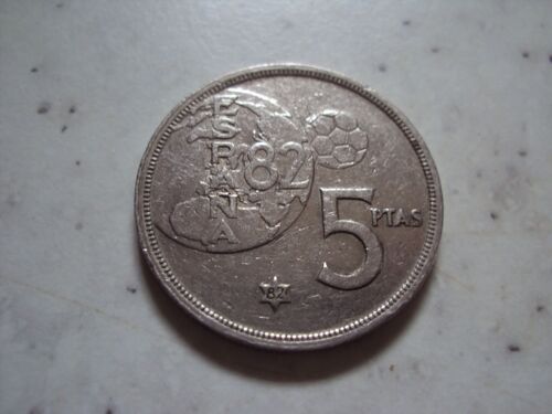 Espagne...Pièce De 5 Pesetas 1980.Coupe Du Monde 1982.Etoile 82.