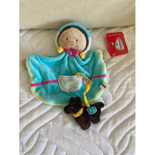 Doudou Peru Péruvienne Catimini Bleu Chien Peluche 