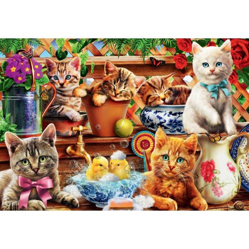 Kittens In The Potting Shed - Puzzle 1000 Pièces