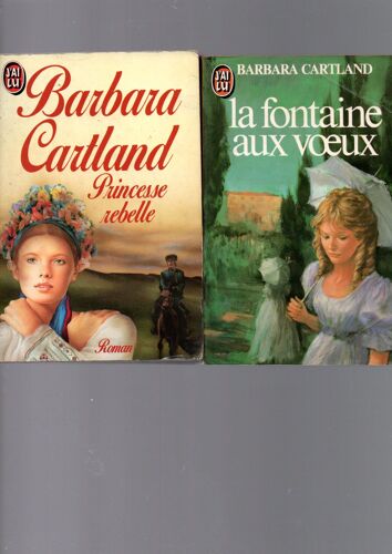 Lot De 2 J Ai Lu Barbara Cartland "La Fontaine Aux Voeux Etla Princesse Rebelle "