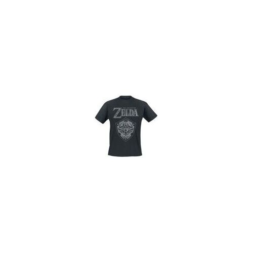 The Legend Of Zelda Schild Homme T-Shirt Manches Courtes Noir M, 100% Coton, Regular/Coupe Standard