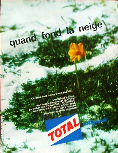 (Pub) Publicité Ancienne (Mars 1963) Pour L'huile Moteur " Total Altigrade "