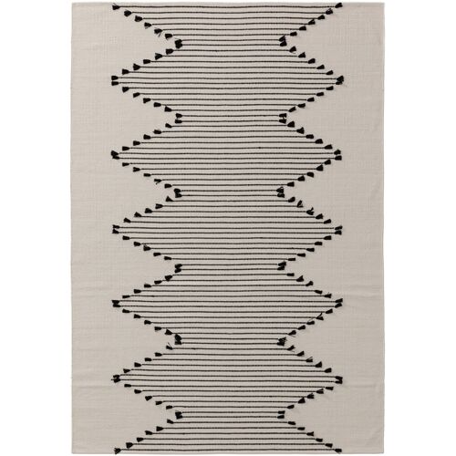 Tapis En Coton Bo Ivory 160x230 Cm - Tapis Style Berbère