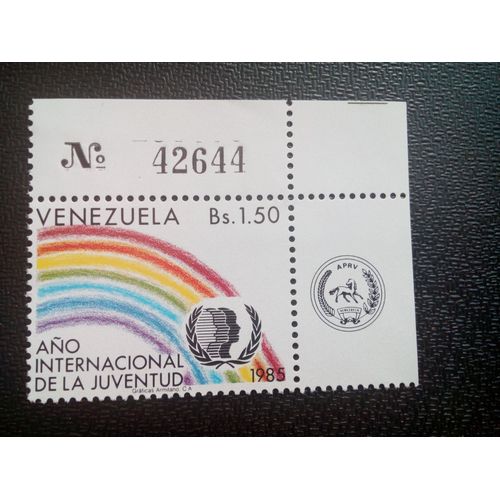 Timbre Venezuela M I 2309 Année Internationale De La Jeunesse 1985 ( 50804 )