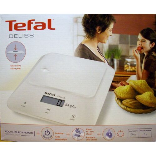 Tefal Deliss - Balance Électronique - Capacité 5 Kg - Graduation 1 G - Arrêt Automatique