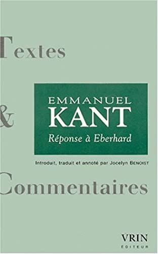 Reponse A Eberhard (Textes Et Commentaires)