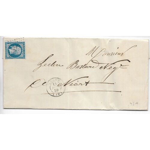Lettre Napoléon 20 C Luçon Vers Niort 1859