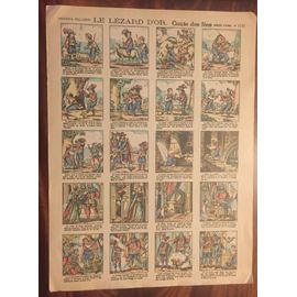 Le Lézard D'or, Conte Des Fées, Imagerie Pellerin, Imagerie D'epinal N° 1173