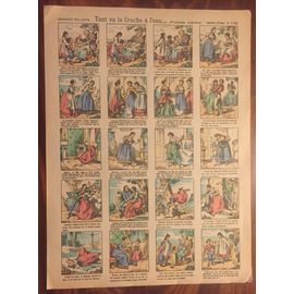 Tant Va La Cruche À L'eau, Proverbes Enfantins, Imagerie Pellerin, Imagerie D'epinal N° 1164