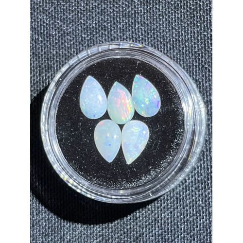 Opales De Feu (Lots De 5 Petites Opales De Feu Australiennes)